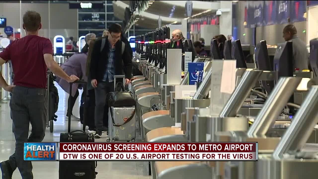 Detroit Metro Airport is now screening for coronavirus