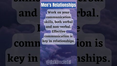 Men's Relationships : Communication