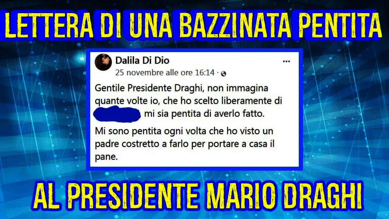 L'avvocatessa Dalila Di Dio, immunizzata pentita, scrive a Draghi