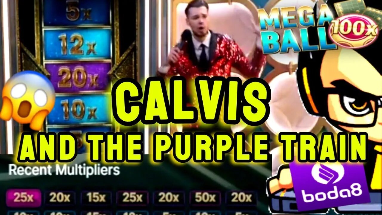 MEGA BALL - GRABE! NAABUTAN KO YUNG PURPLE TRAIN SA SESSION NI CALVIS! 😱 | BODA8 CASINO 🎱