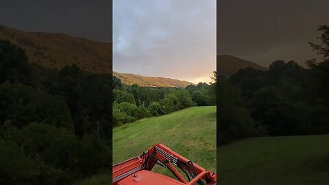 Cleaning up the hay field #farm #farmlife #tractor #creator #me