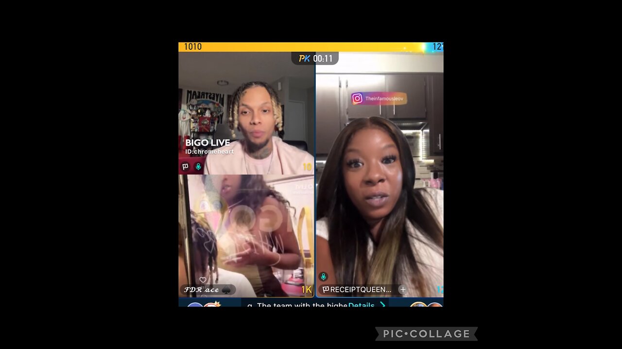 ACESOFAMOUS PLAYS VIDEO OF LATENIGHT TALKING ABOUT A 3SUM WITH HIM~MADAM LO & CHELLZ! BIGO LIVE