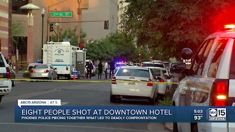 Eight people shot at downtown Phoenix hotel