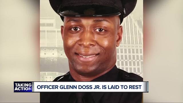 Funeral held for fallen Detroit Police Officer Glenn Doss at Greater Grace Temple