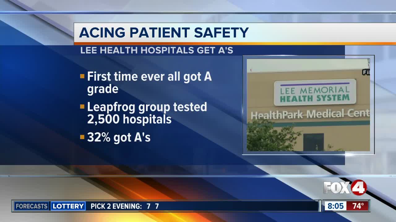 Lee Health hospitals earn 'A' grade for patient safety