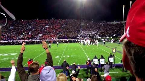 Northwestern University Football scores a touchdown against Nebraska 10/18/2014