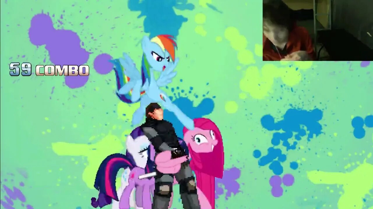 My Little Pony Characters (Twilight Sparkle, Rainbow Dash, And Rarity) VS Solid Snake In A Battle