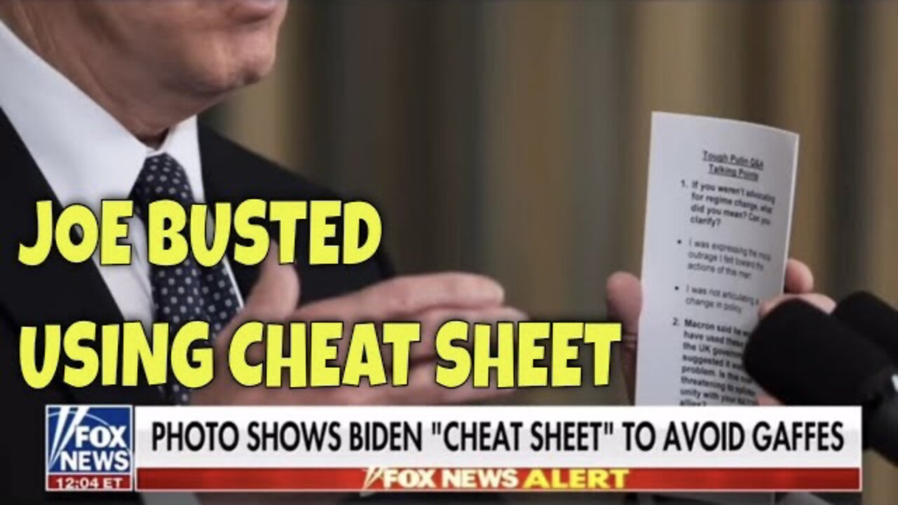 Joe Biden Caught Using CHEAT SHEET to try to Avoid Making More Gaffes