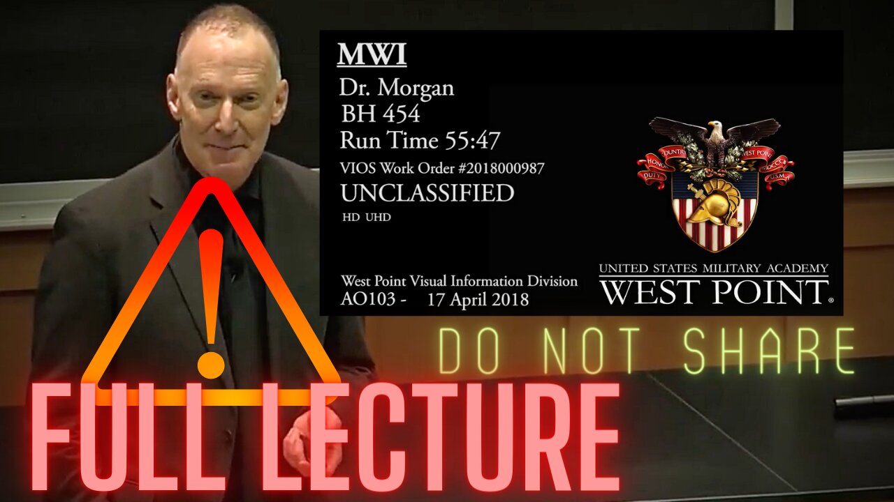 Full West Point lecture by Dr. Charles Morgan on Psycho-Neurobiology and War