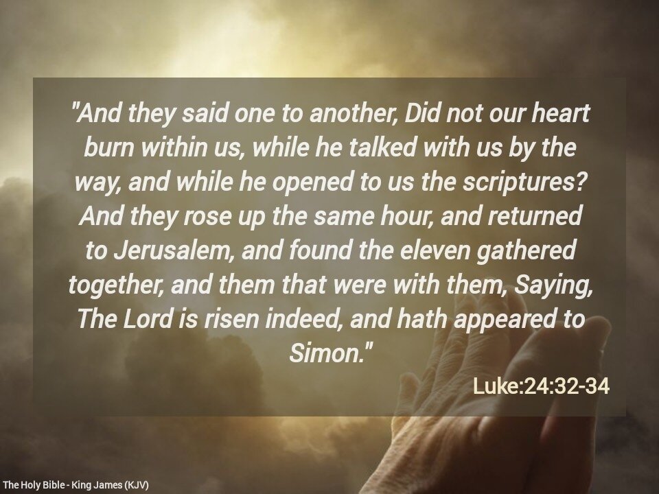 Luke 24:32-34