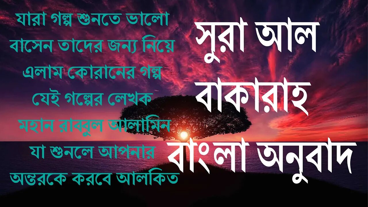 গল্প প্রেমিদের জন্য নিয়ে এলাম, চিরন্তন সত্য গল্প, যে গল্প অন্তরকে আলোকিত করে, সুরা আল বাকারা বাং