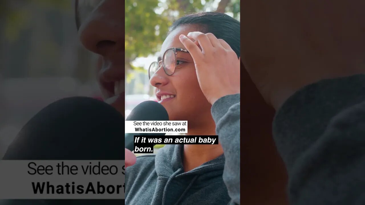 Watch Her Change Her Mind After Being Educated About Abortion #prolife #exposed #manonthestreet