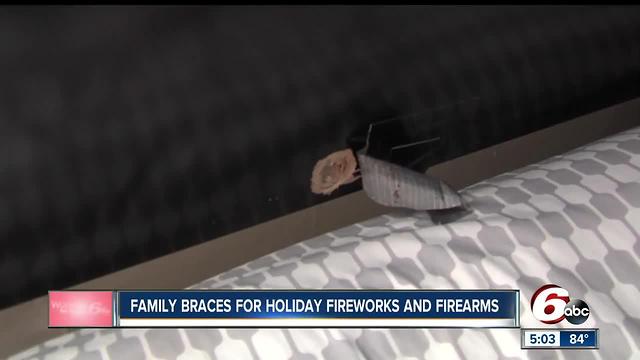 Family braces for fireworks, firearms after bullet crashes into home