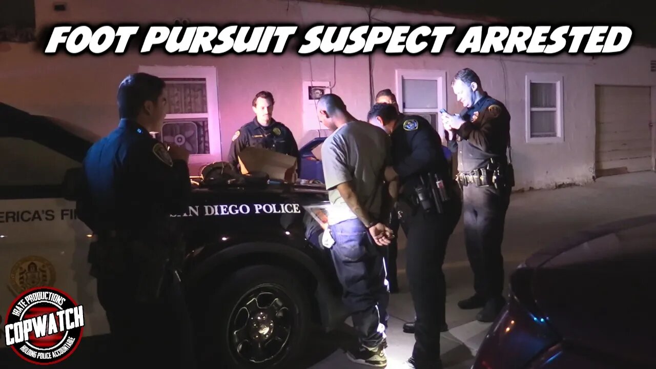 Foot Pursuit Warrant Suspect Arrested & Treated By Medics for Swallowing Bag of Xanax | Copwatch