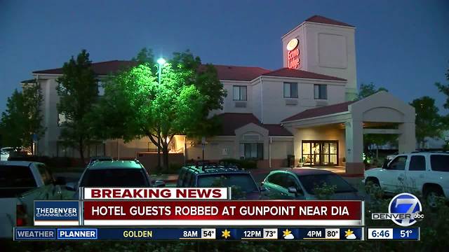 Masked gunmen rob motel guests near Denver International Airport