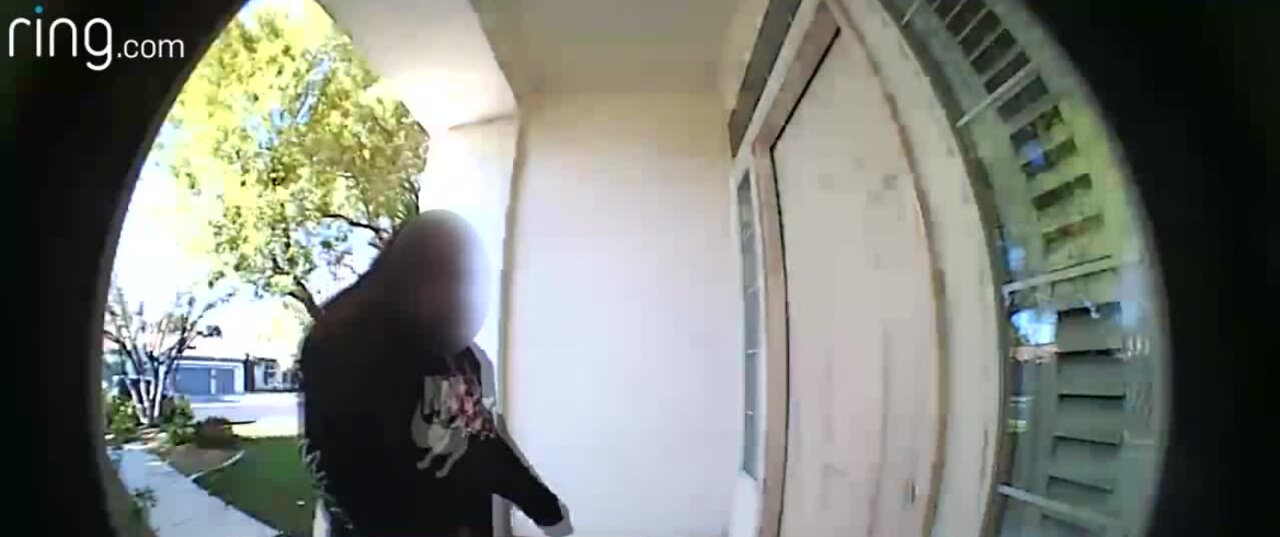 Las Vegas homeowner confronts suspected package thief