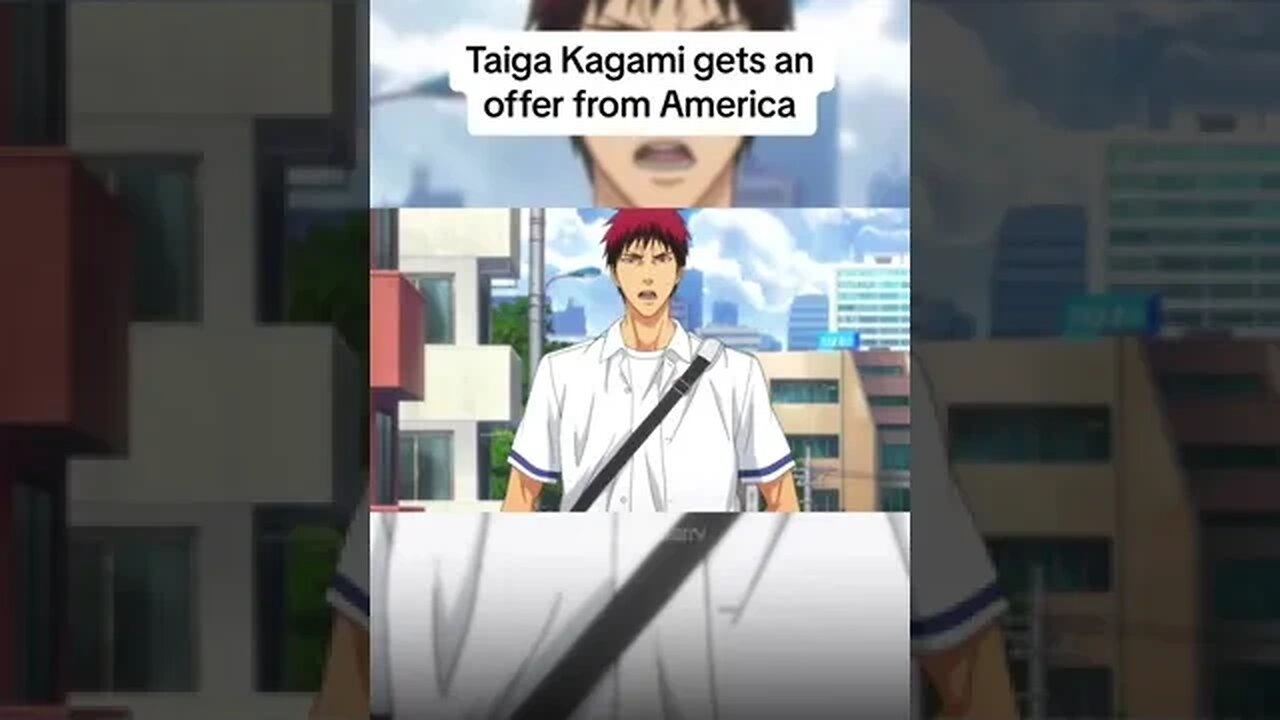 Taiga Kagami gets an offer from America 😧 #anime #kurokonobasket #fyp