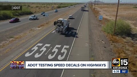 ADOT testing new road speed decals to help slow down drivers