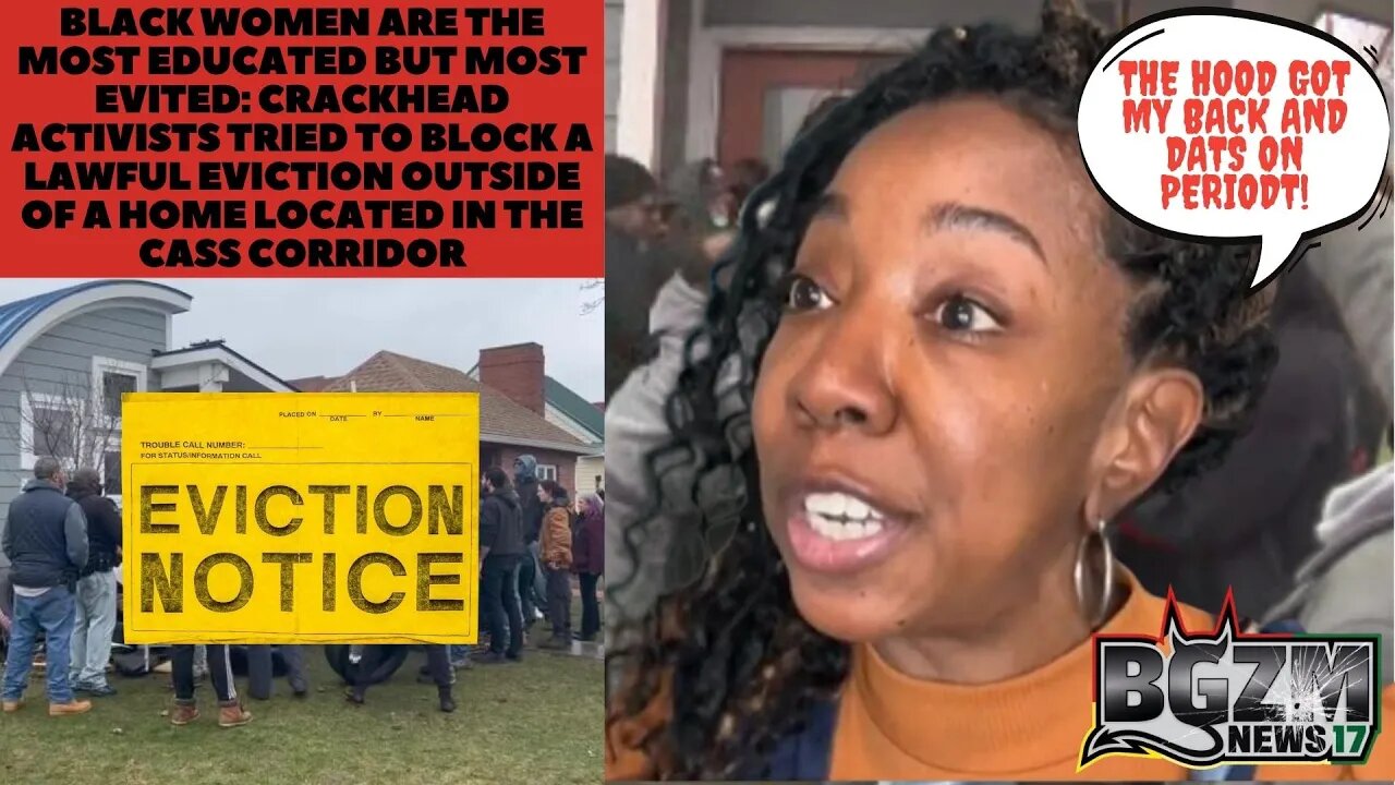 Crack Head Activists tried to block a lawful eviction outside of a home located in the Cass Corridor