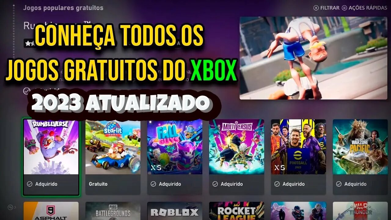 Todos os Jogos Gratuitos do Xbox de 2023 Atualizado