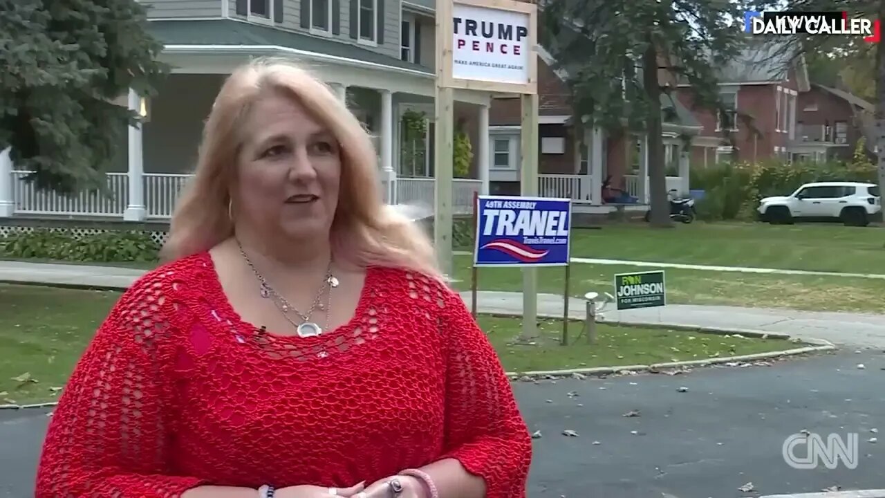 Cyclist Destroys Trump Sign