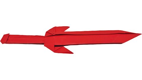 Red paper sword/Espada de papel rojo/Espada vermelha de papel