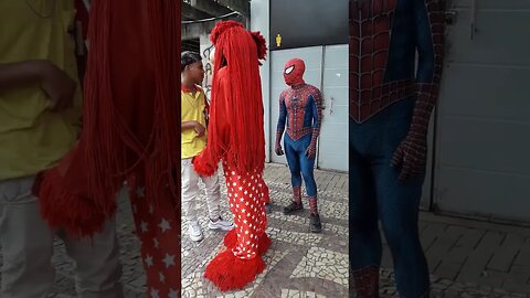 SUPER NINJAS, DANÇANDO FOFÃO, MICKEY MOUSE E HOMEM-ARANHA NA CARRETA DA ALEGRIA TRIPLO X, LIKE 143