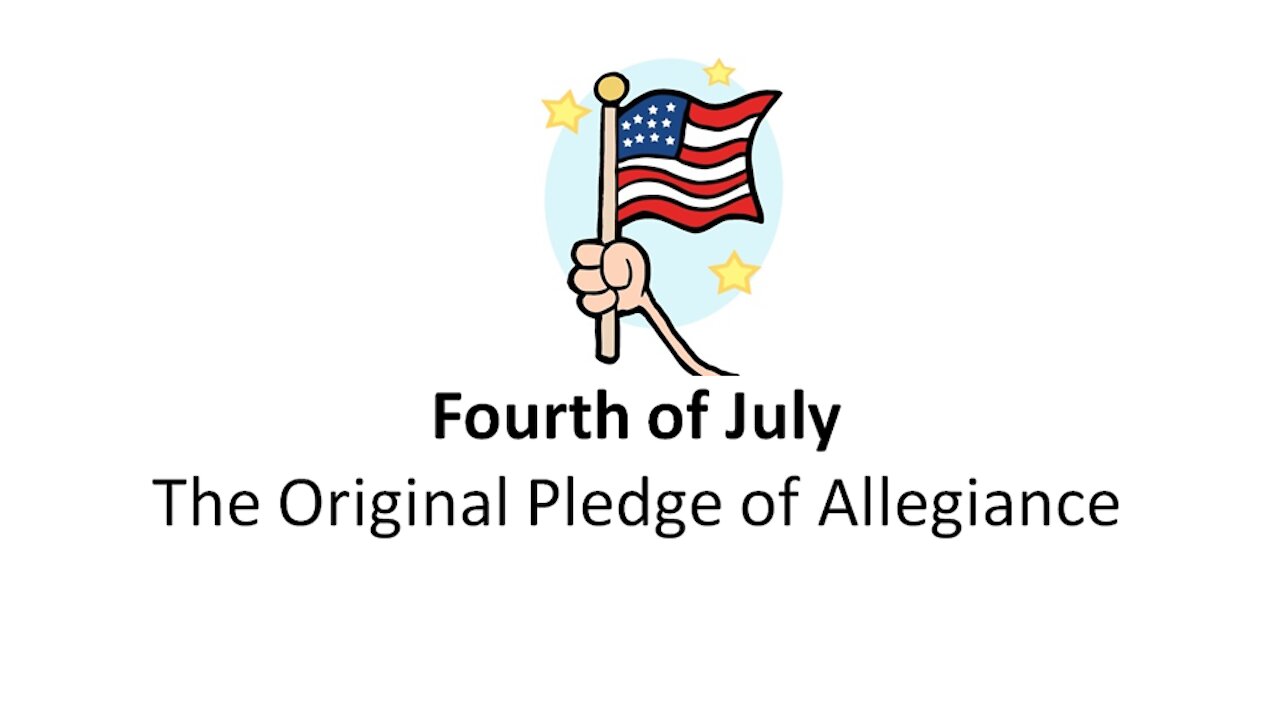 The Original Pledge of Allegiance