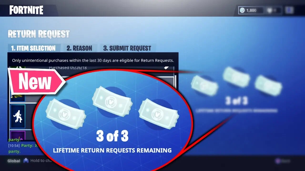 NEW FORTNITE REFUND TUTORIAL! HOW TO REFUND ITEMS IN FORTNITE RIGHT NOW! NEW REFUND SYSTEM FOOTAGE!