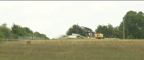 Georgia Guidestones after damaging explosion