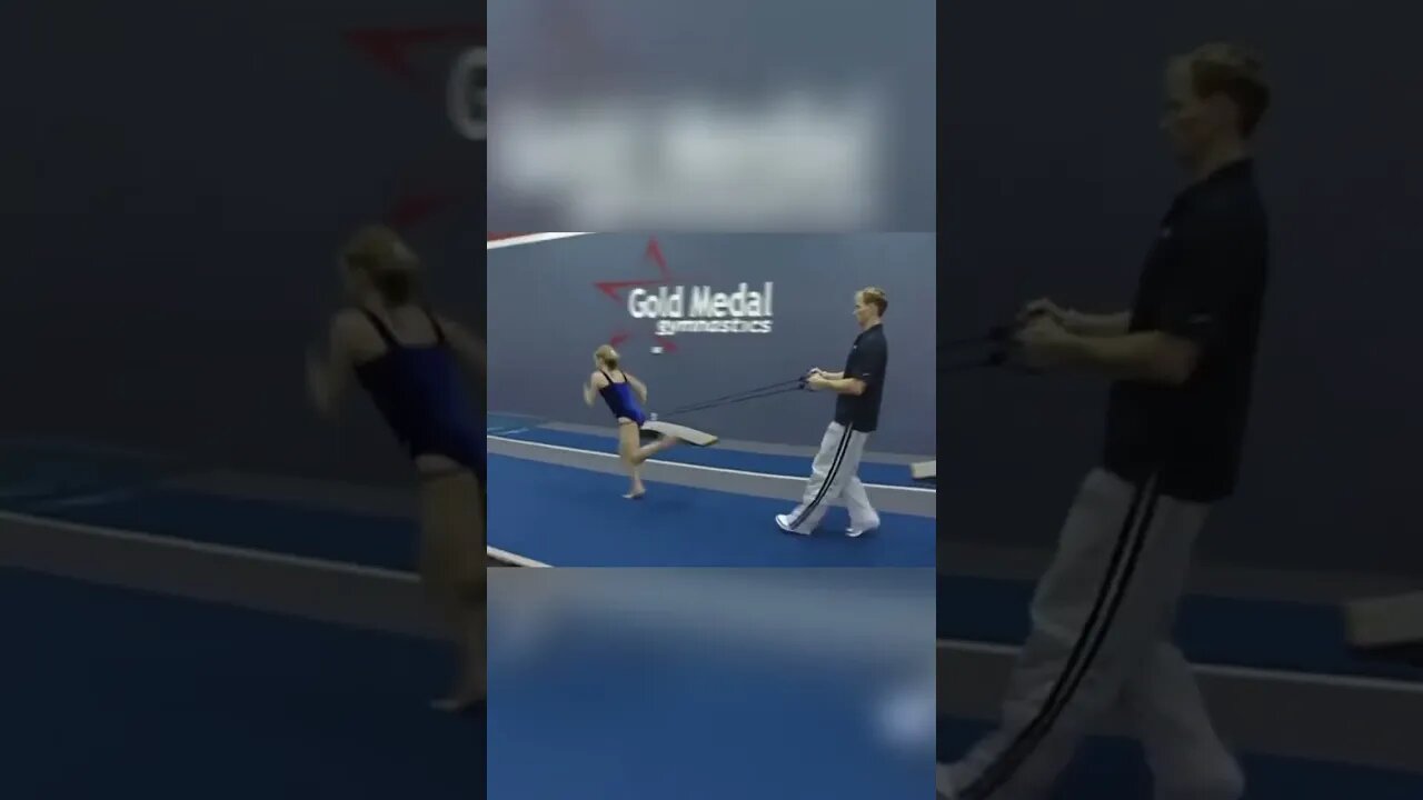 Speed Drills for Vault - Resistance Running - Coach Amanda Borden #shorts