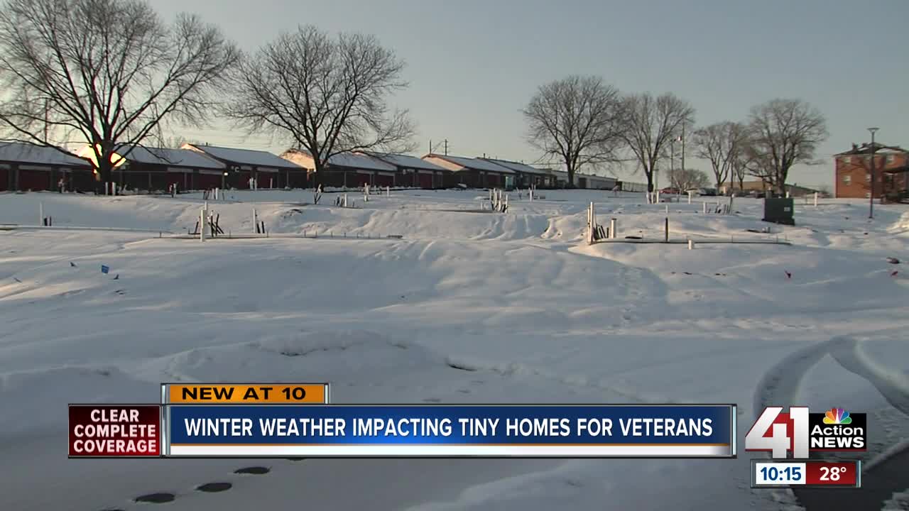 Winter weather slows down Veterans Community Project