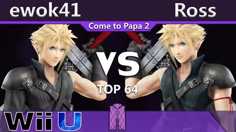 ewok41 (Cloud) vs. DMG|Ross (Toon Link & Cloud) - Wii U Top 64 - CTP2