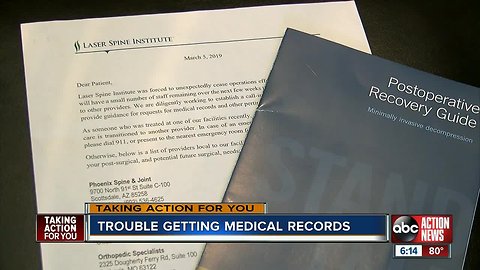 Fla. woman fighting to get records from Laser Spine Institute