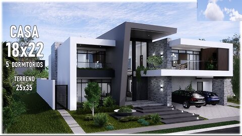 House Design _ Modern House Design _ 14x17m 2 Storey _ 4 Bed