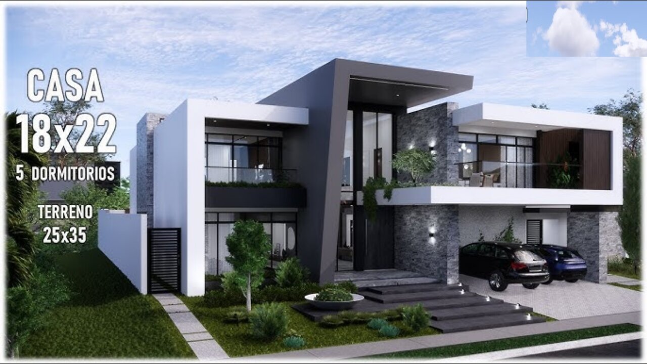 House Design _ Modern House Design _ 14x17m 2 Storey _ 4 Bed