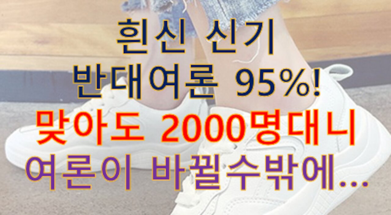 '흰신' 반대 여론 95%, 쳐맞아도 2000명대니 '개돼지'같던 대중들이 깨어나는 중이다!