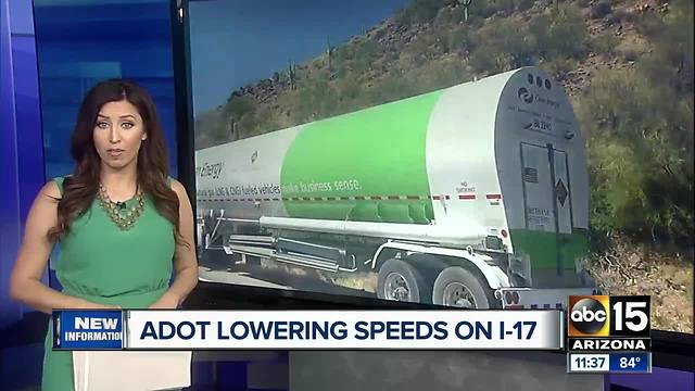 Speeds reduced along portion of I-17 for Memorial Day holiday weekend