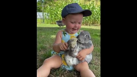 Little cute girl farmer life 😍