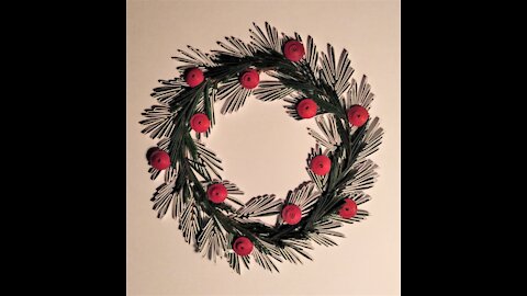 How to make Christmas wreath for dorr decoration