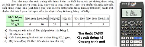 CASIO: Một công ty kiểm định tiến hành kiểm tra một máy bán cà phê tự động. Máy được cho