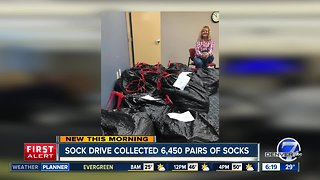 Sock drive collected 6,450 pairs of socks