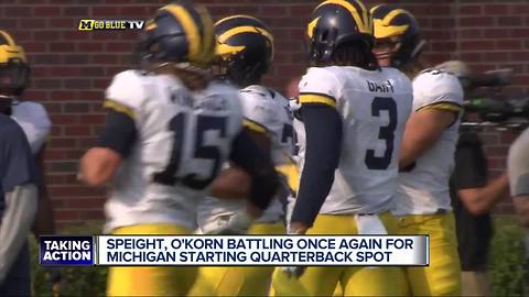 2 QB's separate as Michigan camp rolls on