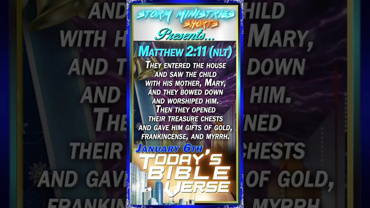 01.06.2023 | STORM MINISTRIES | Daily Bible Verse | MATTHEW 2:11(NLT) | #shorts