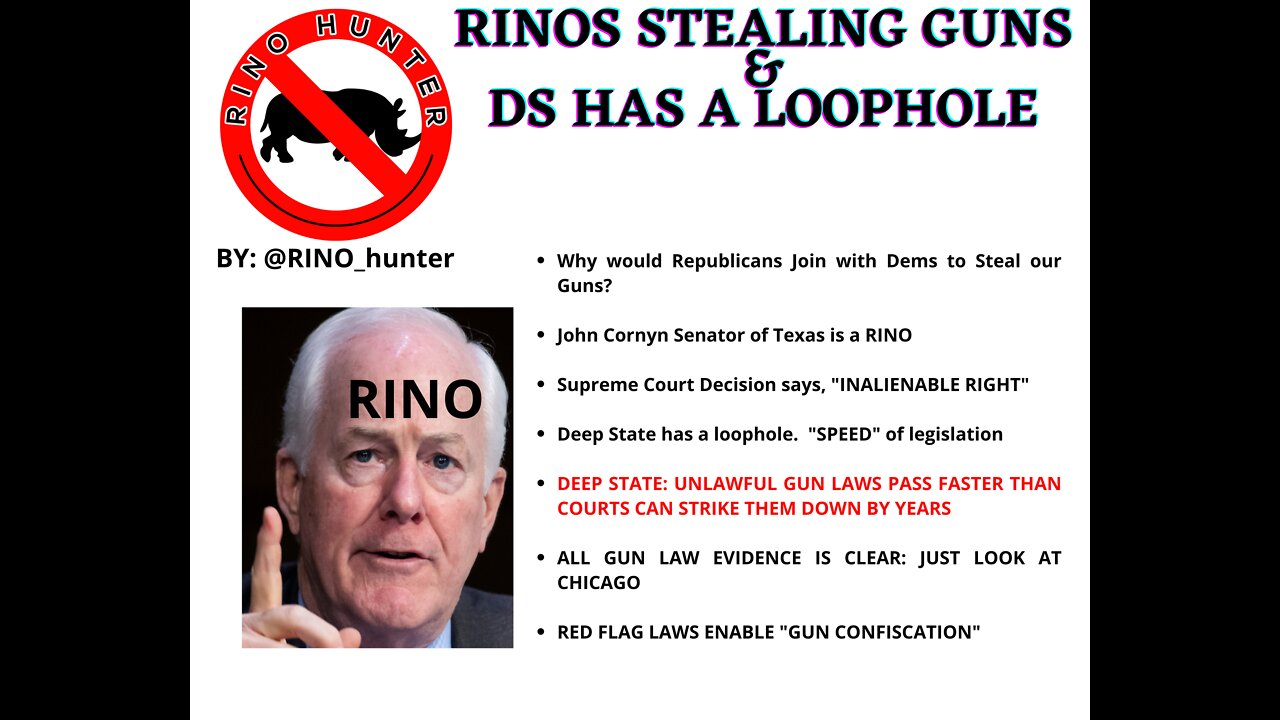 RINOs Stealing Our Guns & Deep State Has A LoopHole