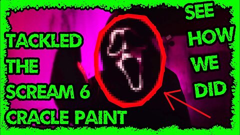 crackle paint on a latex mask- scream 6 style