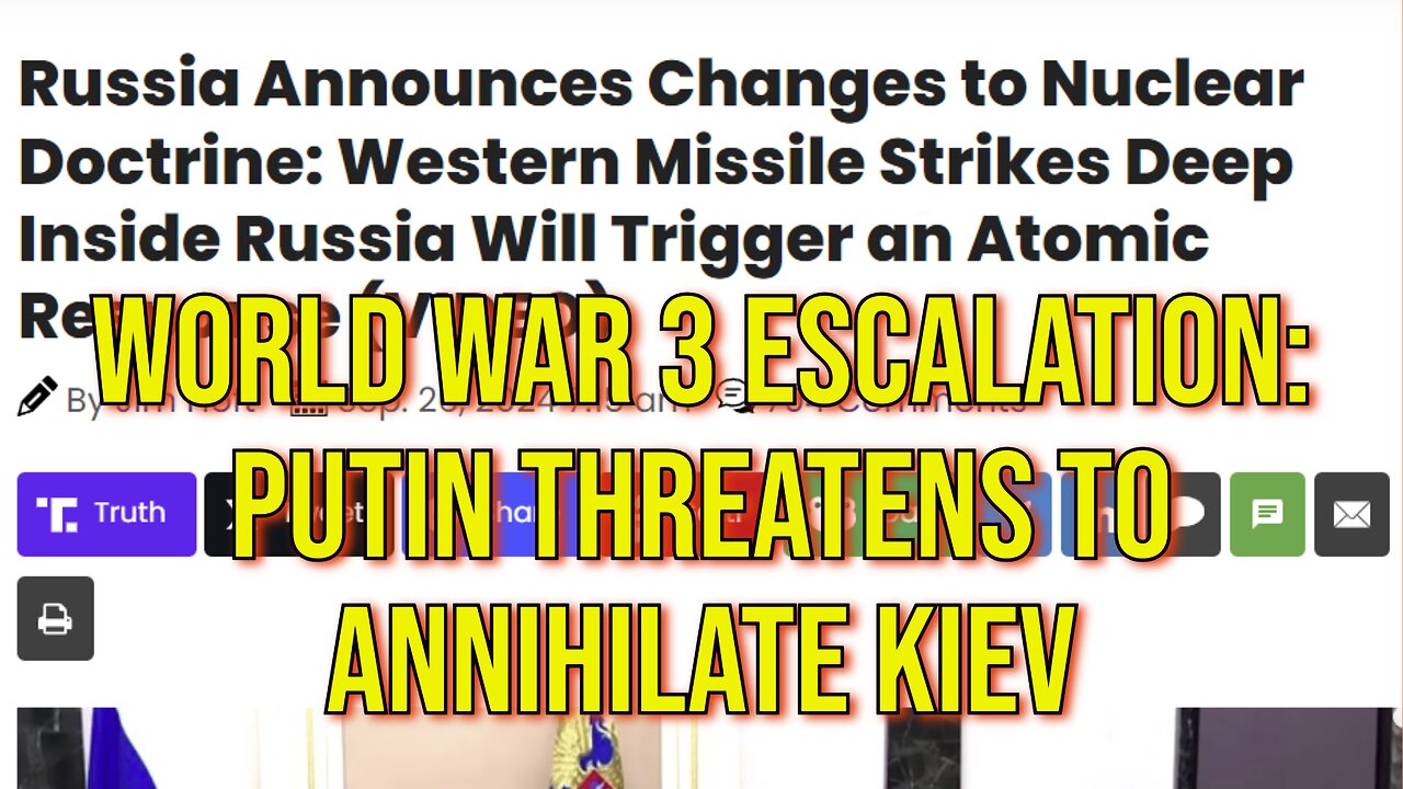 World War 3 Escalation: "Western Missile Strikes Inside Russia Will Trigger Nuclear Response"