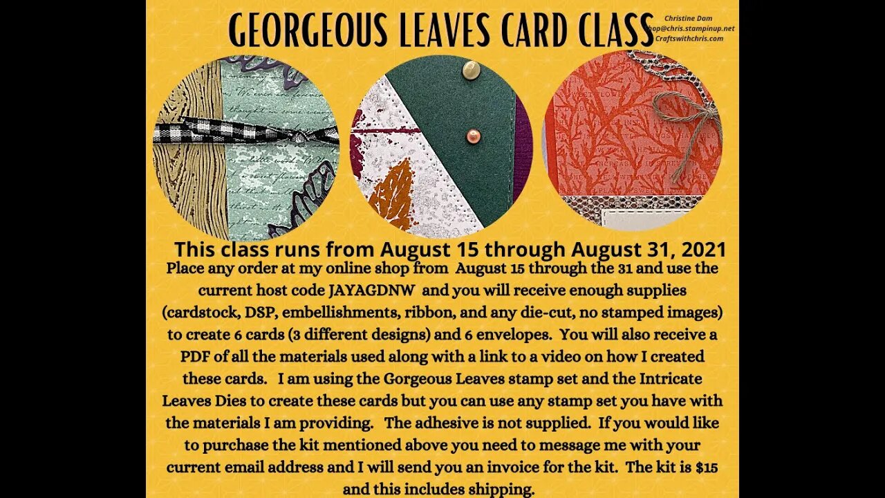 Gorgeous Leaves Card Class