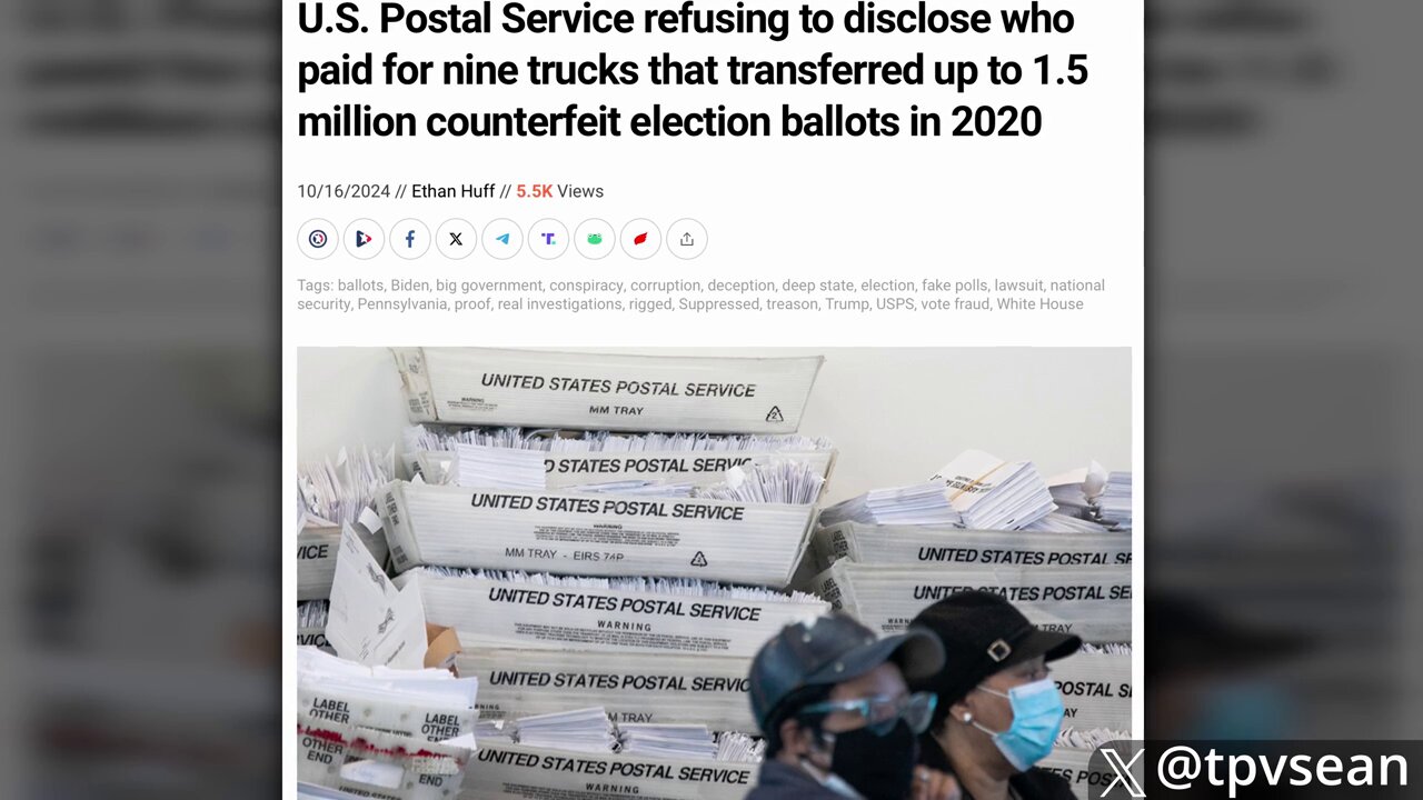 WEF Insider Reveals 30 Million Fake Ballots Ready To Be Injected on Election Night
