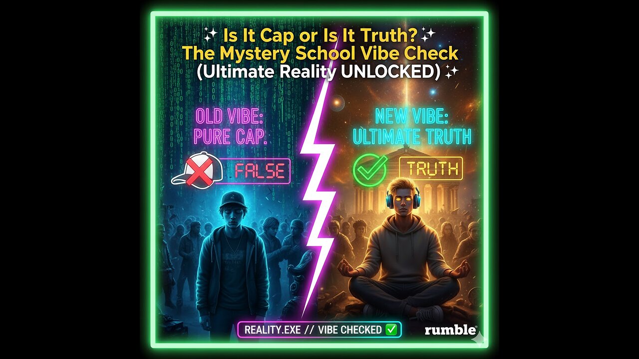 Is It Cap or Is It Truth? The Mystery School Vibe Check (Ultimate Reality UNLOCKED)